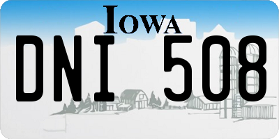 IA license plate DNI508
