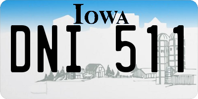 IA license plate DNI511