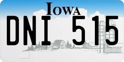 IA license plate DNI515
