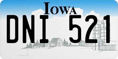 IA license plate DNI521