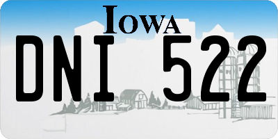 IA license plate DNI522