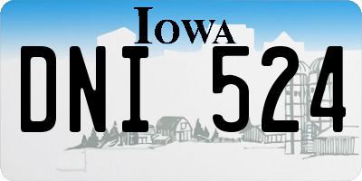 IA license plate DNI524