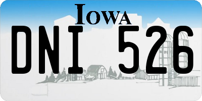 IA license plate DNI526