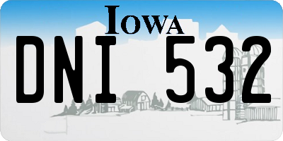IA license plate DNI532