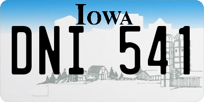 IA license plate DNI541