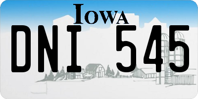IA license plate DNI545
