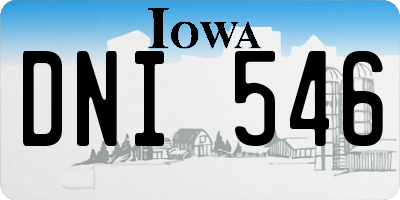 IA license plate DNI546