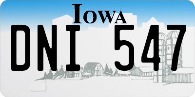 IA license plate DNI547