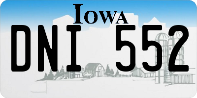 IA license plate DNI552