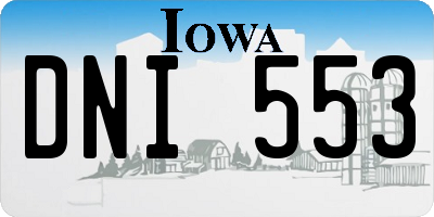 IA license plate DNI553