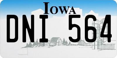 IA license plate DNI564