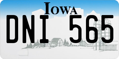 IA license plate DNI565