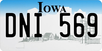IA license plate DNI569