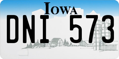 IA license plate DNI573
