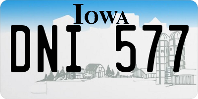 IA license plate DNI577