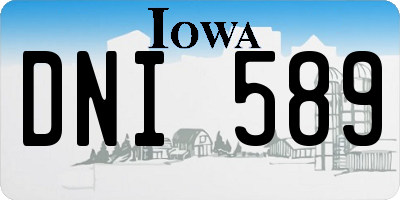 IA license plate DNI589