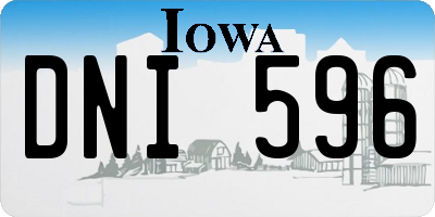 IA license plate DNI596