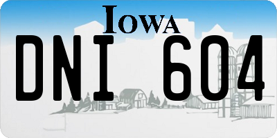 IA license plate DNI604
