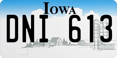 IA license plate DNI613