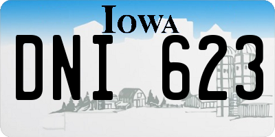 IA license plate DNI623