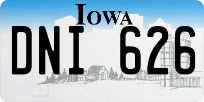 IA license plate DNI626