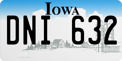 IA license plate DNI632