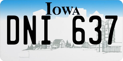 IA license plate DNI637
