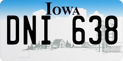 IA license plate DNI638