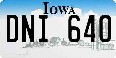 IA license plate DNI640