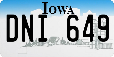 IA license plate DNI649
