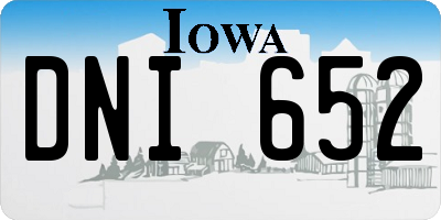 IA license plate DNI652