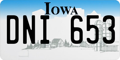 IA license plate DNI653
