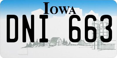 IA license plate DNI663