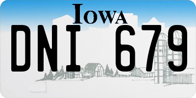 IA license plate DNI679