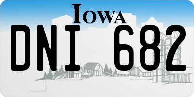 IA license plate DNI682