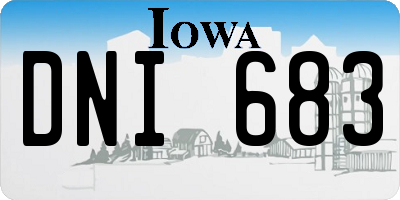 IA license plate DNI683