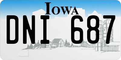 IA license plate DNI687