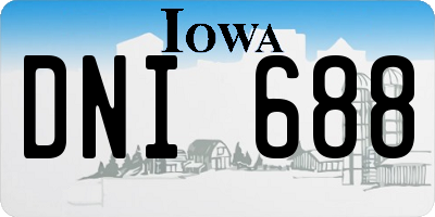 IA license plate DNI688