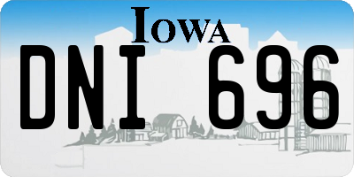 IA license plate DNI696