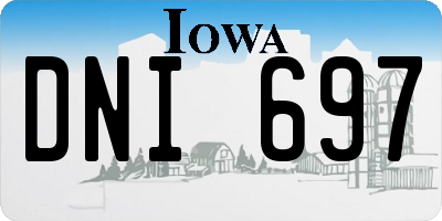 IA license plate DNI697