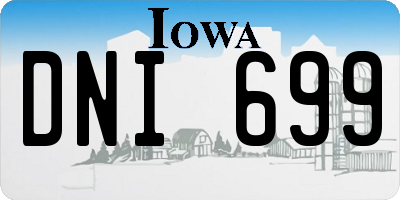 IA license plate DNI699