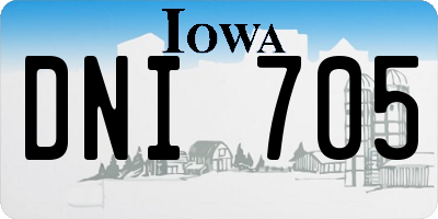 IA license plate DNI705