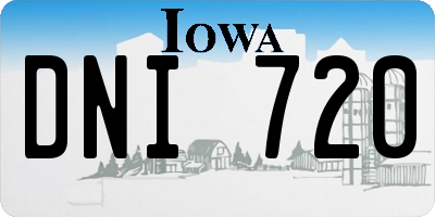 IA license plate DNI720