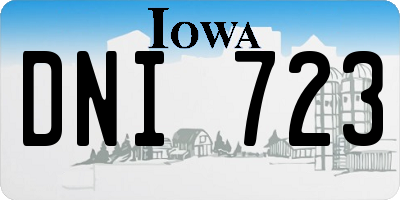 IA license plate DNI723