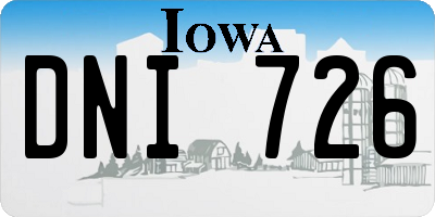 IA license plate DNI726