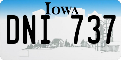 IA license plate DNI737