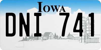 IA license plate DNI741