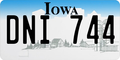 IA license plate DNI744