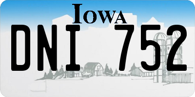 IA license plate DNI752