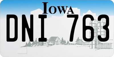 IA license plate DNI763